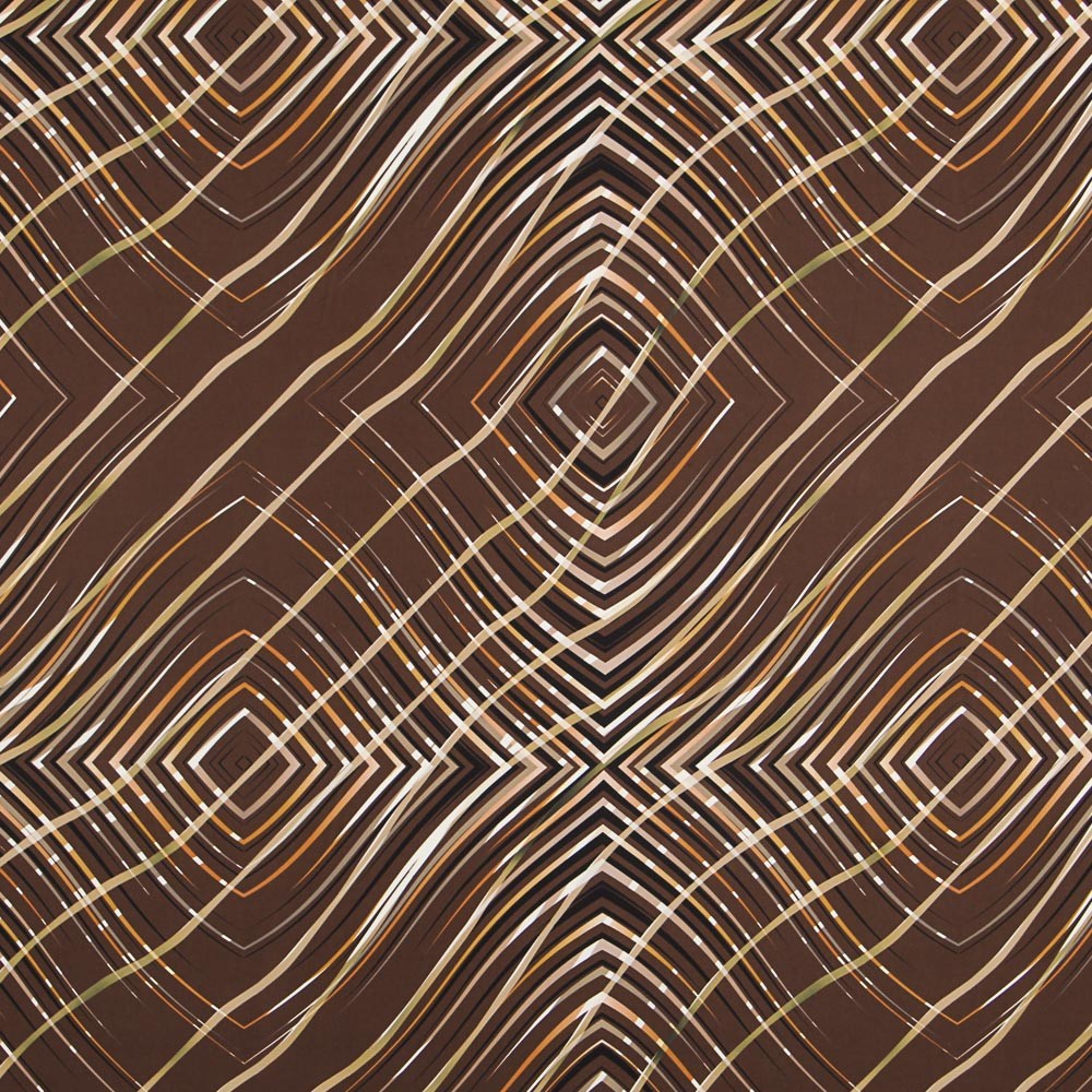 Brown Geometric Crepe - Ribes y Casals