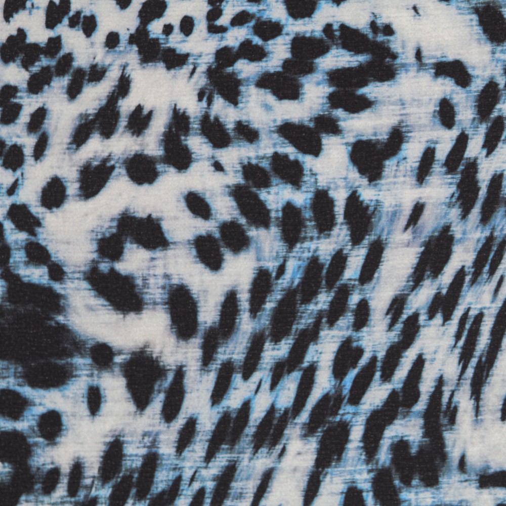 Blue Leopard Crepe  Tie-Dye - Ribes y Casals