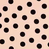 Polka Dots Crepe Beige 33mm Black - Ribes y Casals