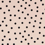 Polka Dots Crepe Beige 7mm Black - Ribes y Casals