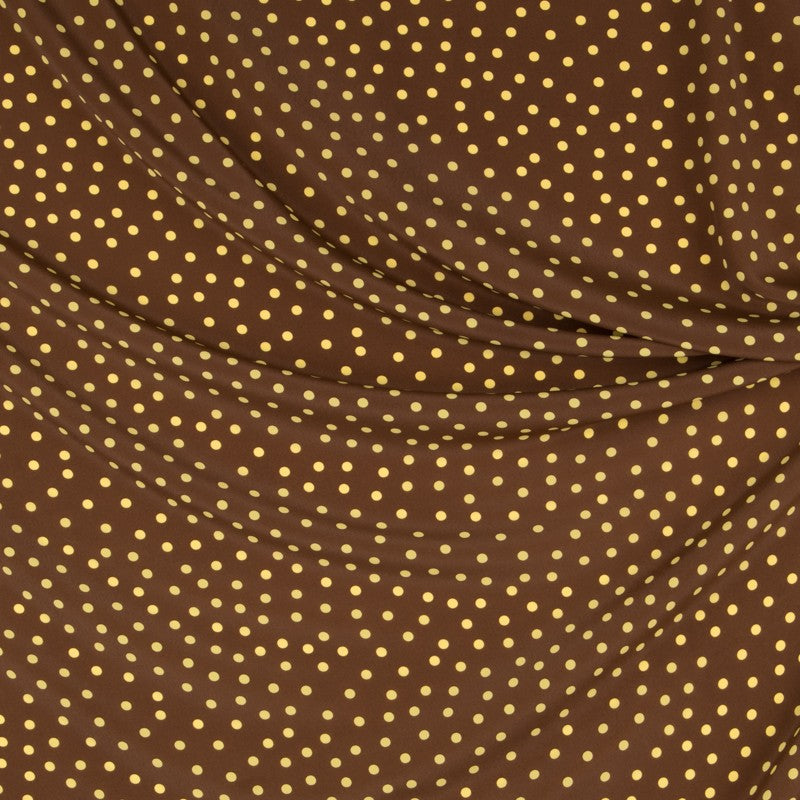Crepe Lime Dots 7mm Brown - Ribes y Casals
