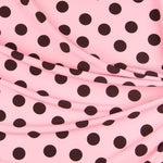 Crepe Brown Dots 35mm Pink - Ribes y Casals