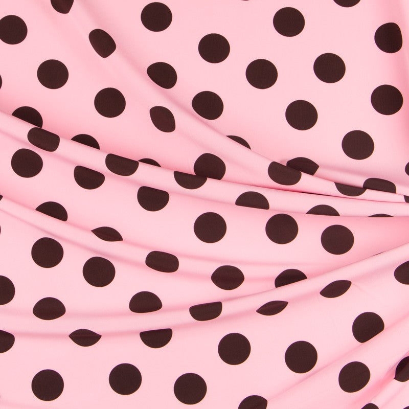 Crepe Brown Dots 35mm Pink - Ribes y Casals