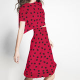 Crepe Dots Black 17mm Red - Ribes y Casals