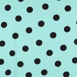 Polka Dots Crepe Black 33 mm Turquoise - Ribes y Casals