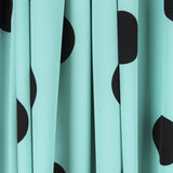 Polka Dots Crepe Black 33 mm Turquoise - Ribes y Casals