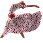 Crepe Black Dots 7cm Pink - Ribes y Casals