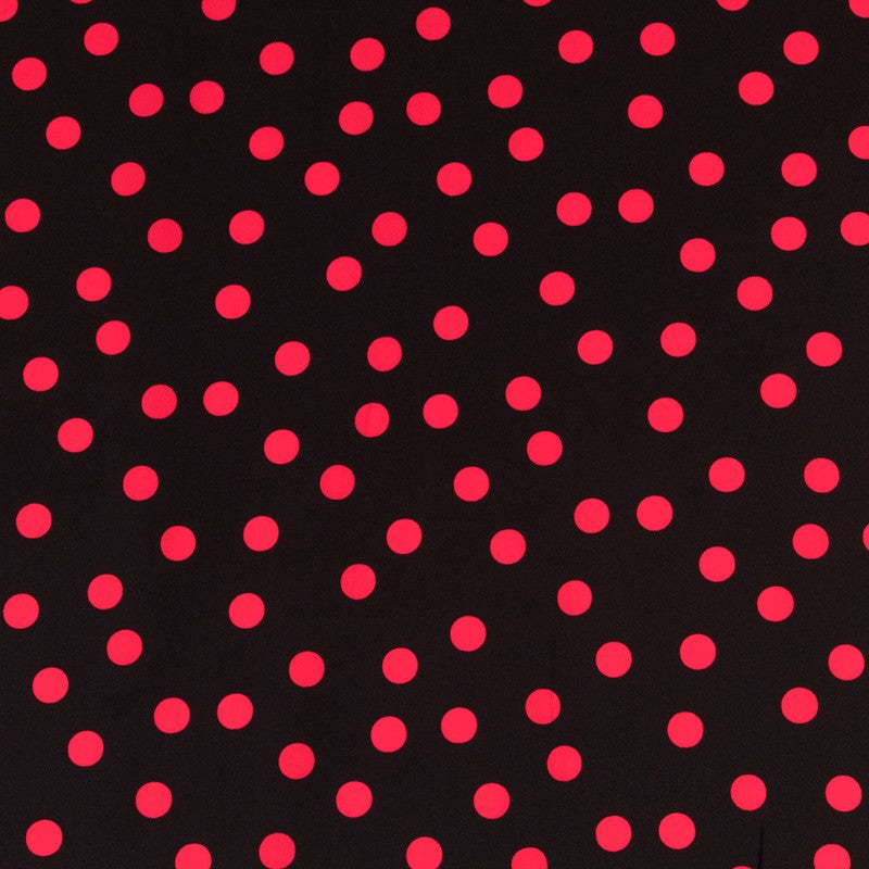 Crepe Red Dots 17mm Black - Ribes y Casals