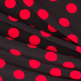 Crepe Red Dots 35mm Black - Ribes y Casals