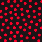 Crepe Red Dots 35mm Black - Ribes y Casals