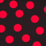 Crepe Red Dots 35mm Black - Ribes y Casals