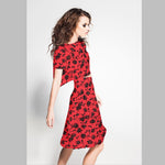 Maroccan Crepe Floral Red - Ribes y Casals