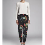 Crepe Oriental Floral Black - Ribes y Casals