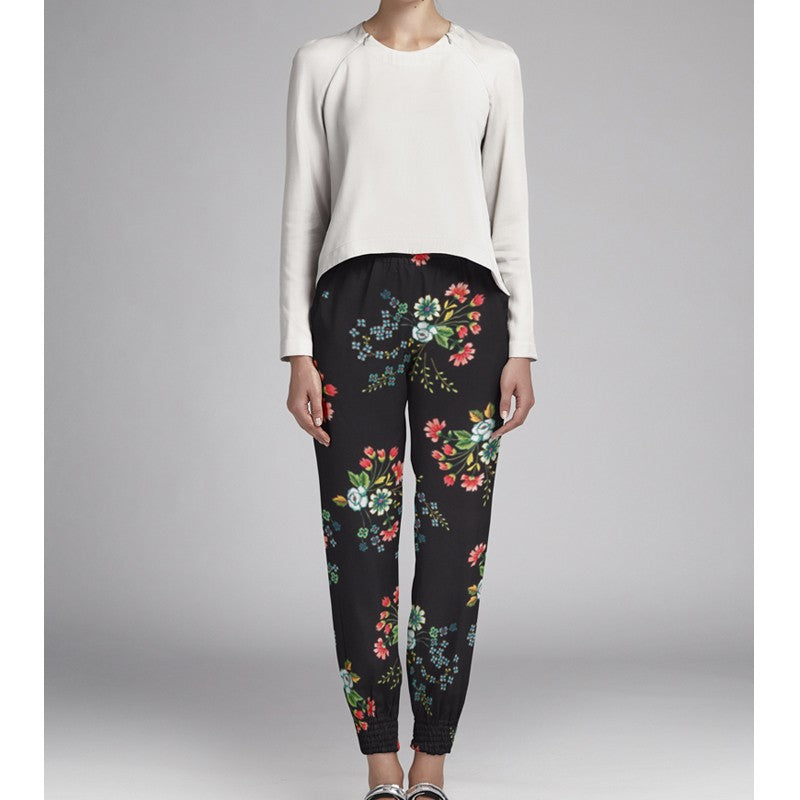 Crepe Oriental Floral Black - Ribes y Casals