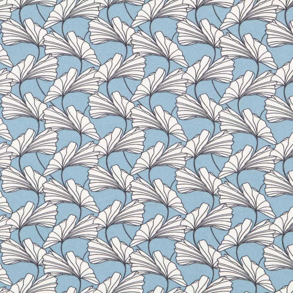 Stretch Crepe Blue Tropical - Ribes y Casals
