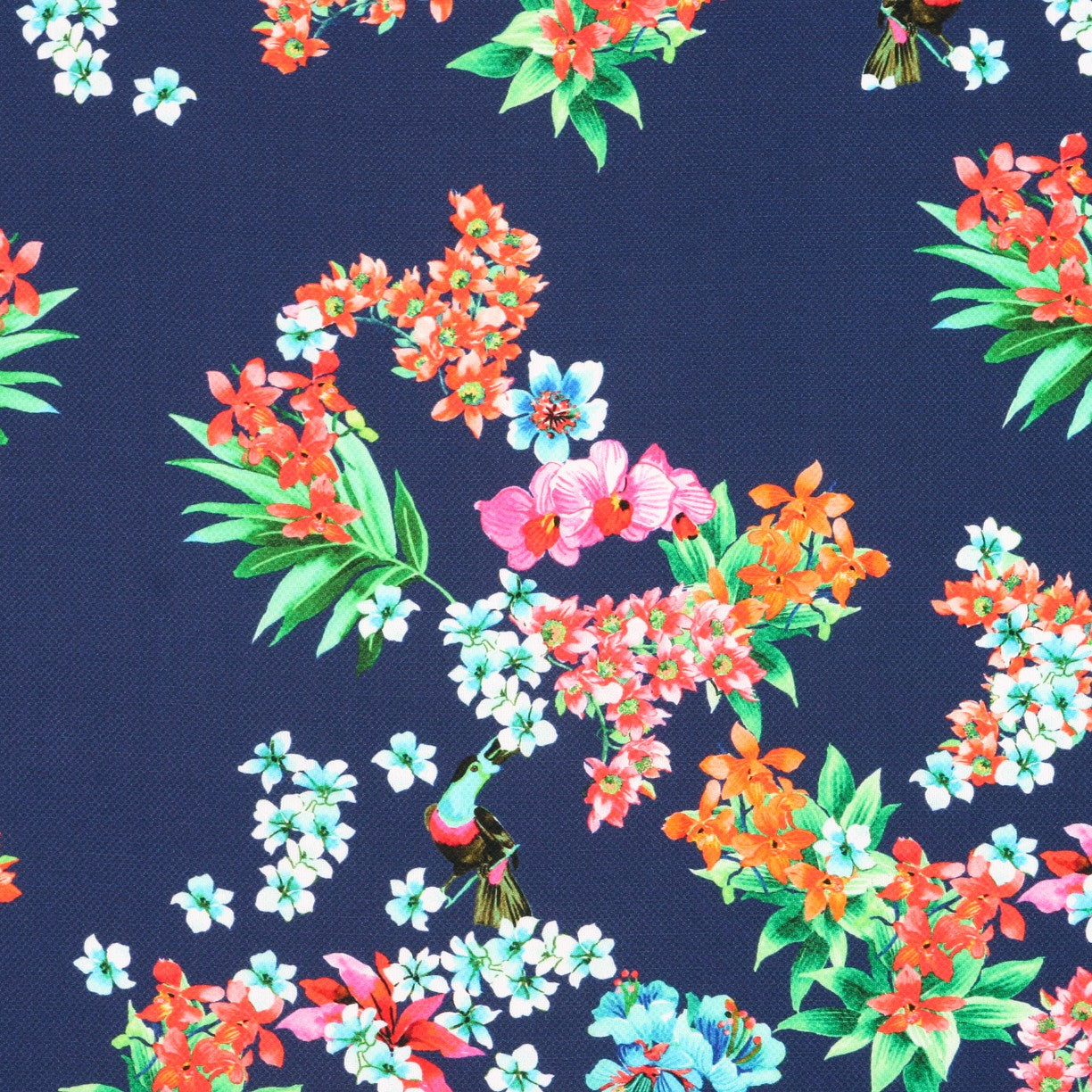 Crepe Floral Light Turquoise - Ribes y Casals