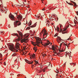 Red Flowers Viscose Crepe - Ribes y Casals