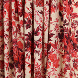 Red Flowers Viscose Crepe - Ribes y Casals