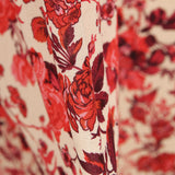 Red Flowers Viscose Crepe - Ribes y Casals