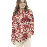 Red Flowers Viscose Crepe - Ribes y Casals