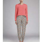 Crepe Viscosa Birds White - Ribes y Casals