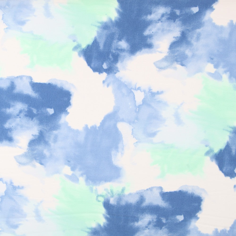 Turquoise Tie Dye Crepe - Ribes y Casals