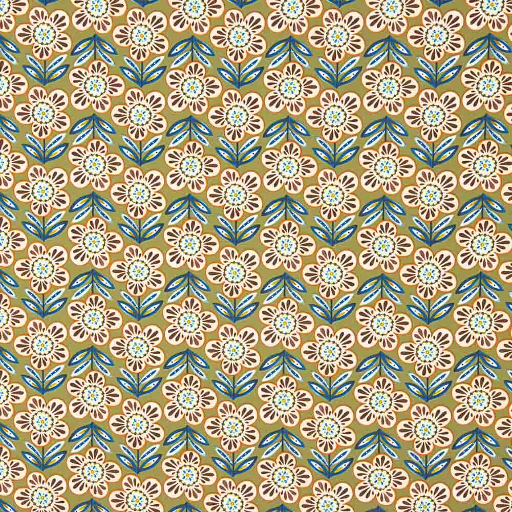Crepe Polyester Vintage Daisies - Ribes y Casals