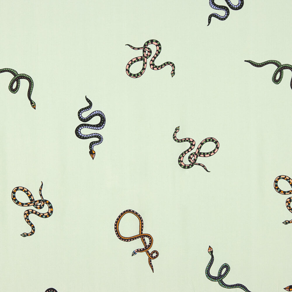 Crepe Viscose Snake Aqua - Ribes y Casals