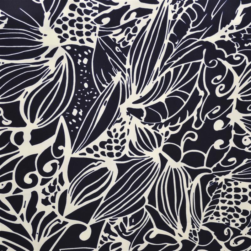 Crispy Milano Printed Strokes Flower Navy Blue - Ribes y Casals