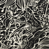Crispy Milano Printed Strokes Flower Black - Ribes y Casals