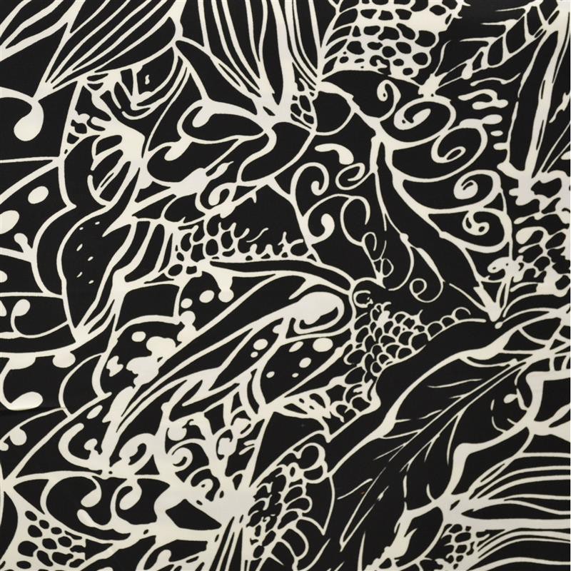Crispy Milano Printed Strokes Flower Black - Ribes y Casals