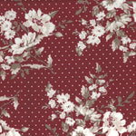 Crispy Milano Flower Ground Dot Garnet - Ribes y Casals