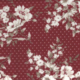Crispy Milano Flower Ground Dot Garnet - Ribes y Casals