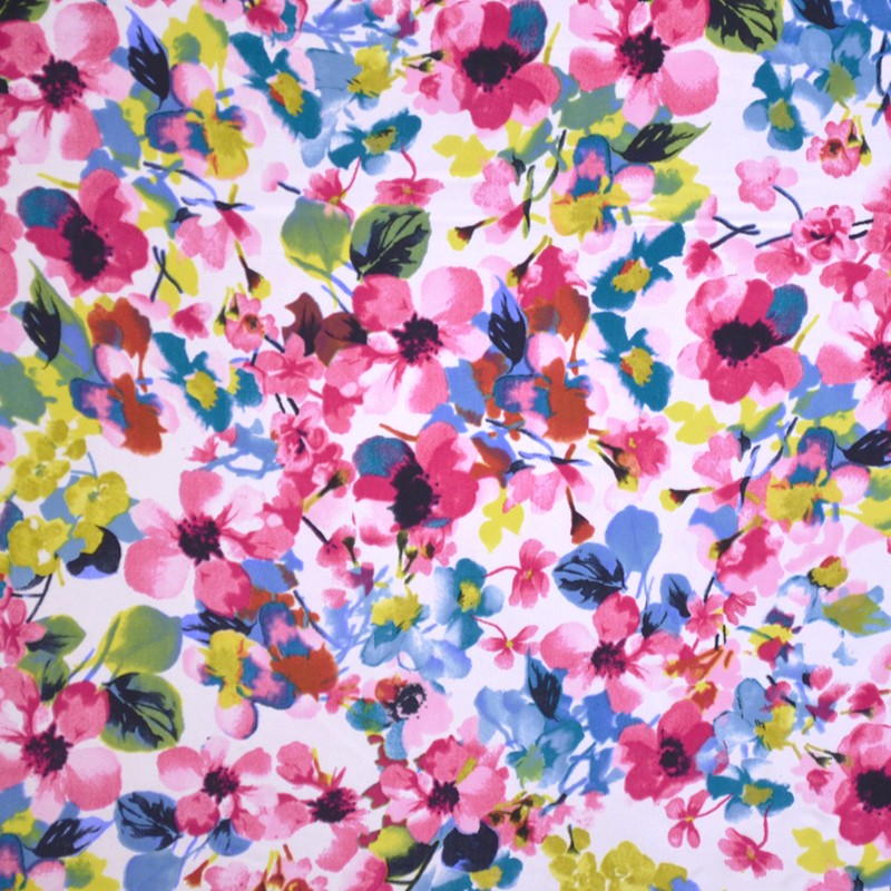 Crispy Milano Flowers Multicolor White - Ribes y Casals