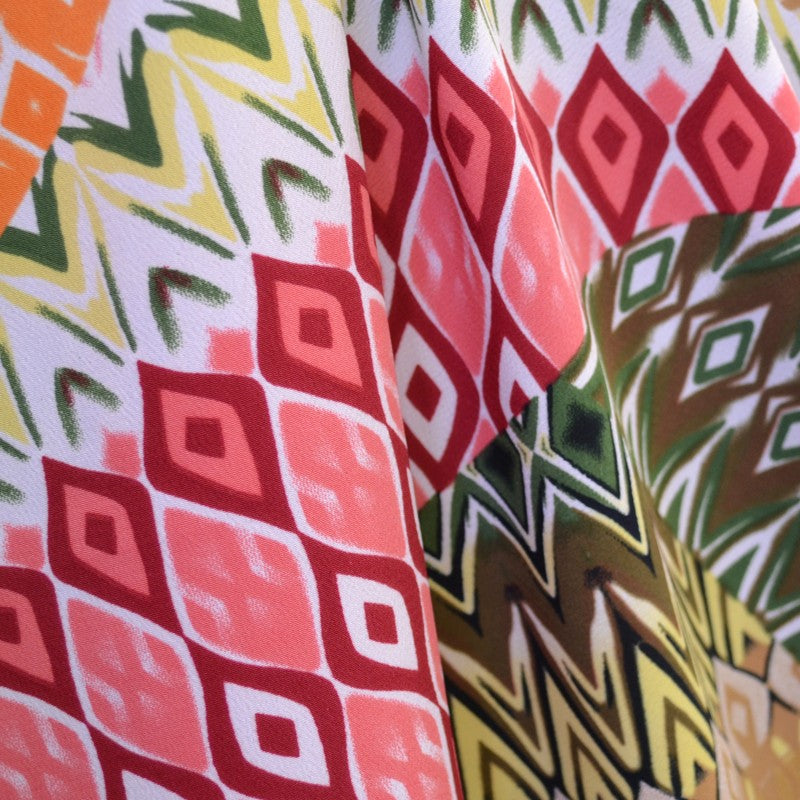 Crispy Milano ethnic Patchwork Red - Ribes y Casals