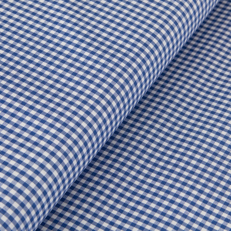 Gingham Check Fabric Electric Blue 3mm - Ribes y Casals