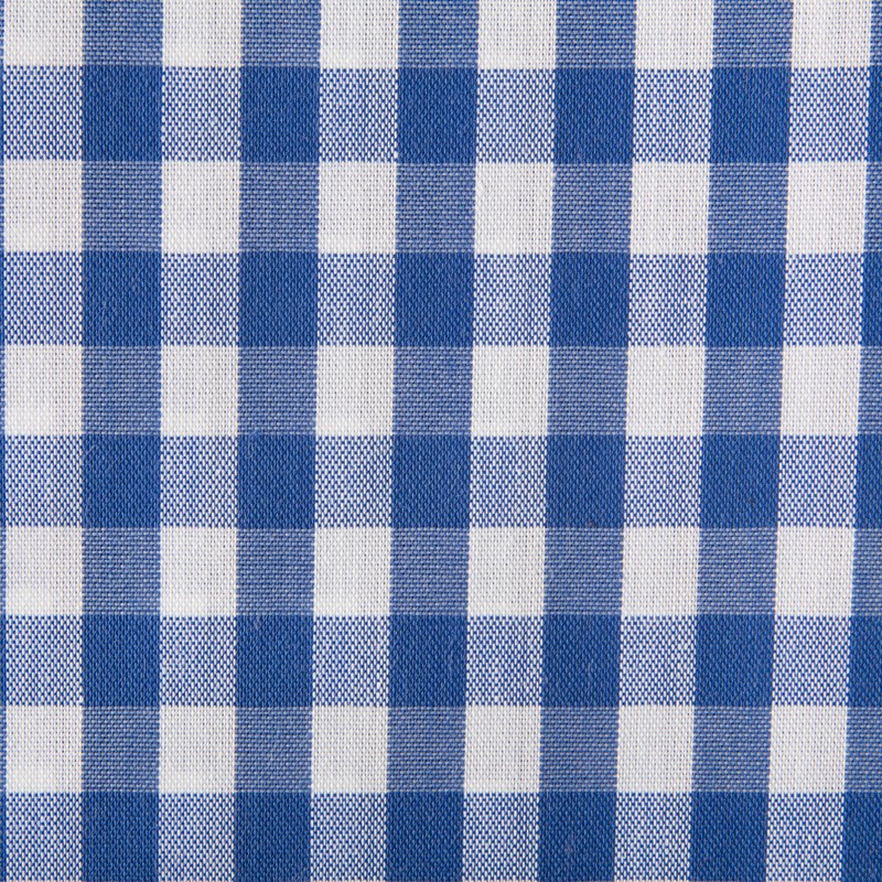 Gingham Check Fabric Electric Blue 1cm - Ribes y Casals