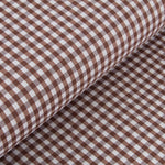 Gingham Check Fabric Brown 7mm - Ribes y Casals