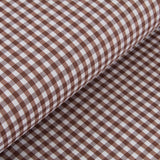 Gingham Check Fabric Brown 7mm - Ribes y Casals