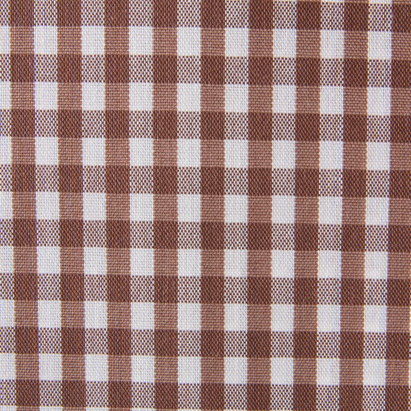 Gingham Check Fabric Brown 7mm - Ribes y Casals