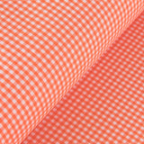 Gingham Square Fabric Orange 3mm - Ribes y Casals