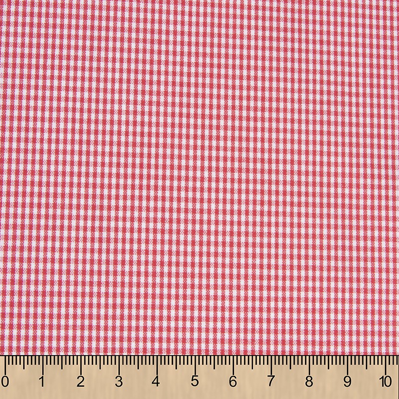 Poplin Shirt Gingham Red 3mm - Ribes y Casals