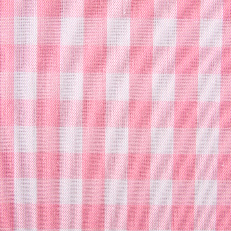 Gingham Check Fabric Pink 1cm - Ribes y Casals