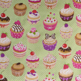 Cotton Cupcakes Ground Green - Ribes y Casals