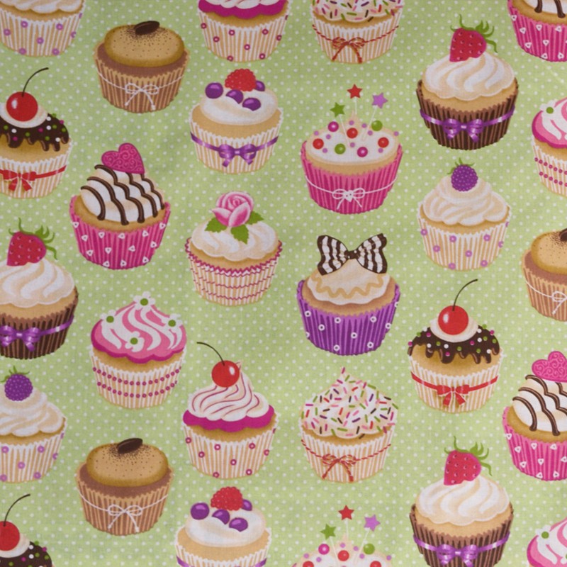 Cotton Cupcakes Ground Green - Ribes y Casals
