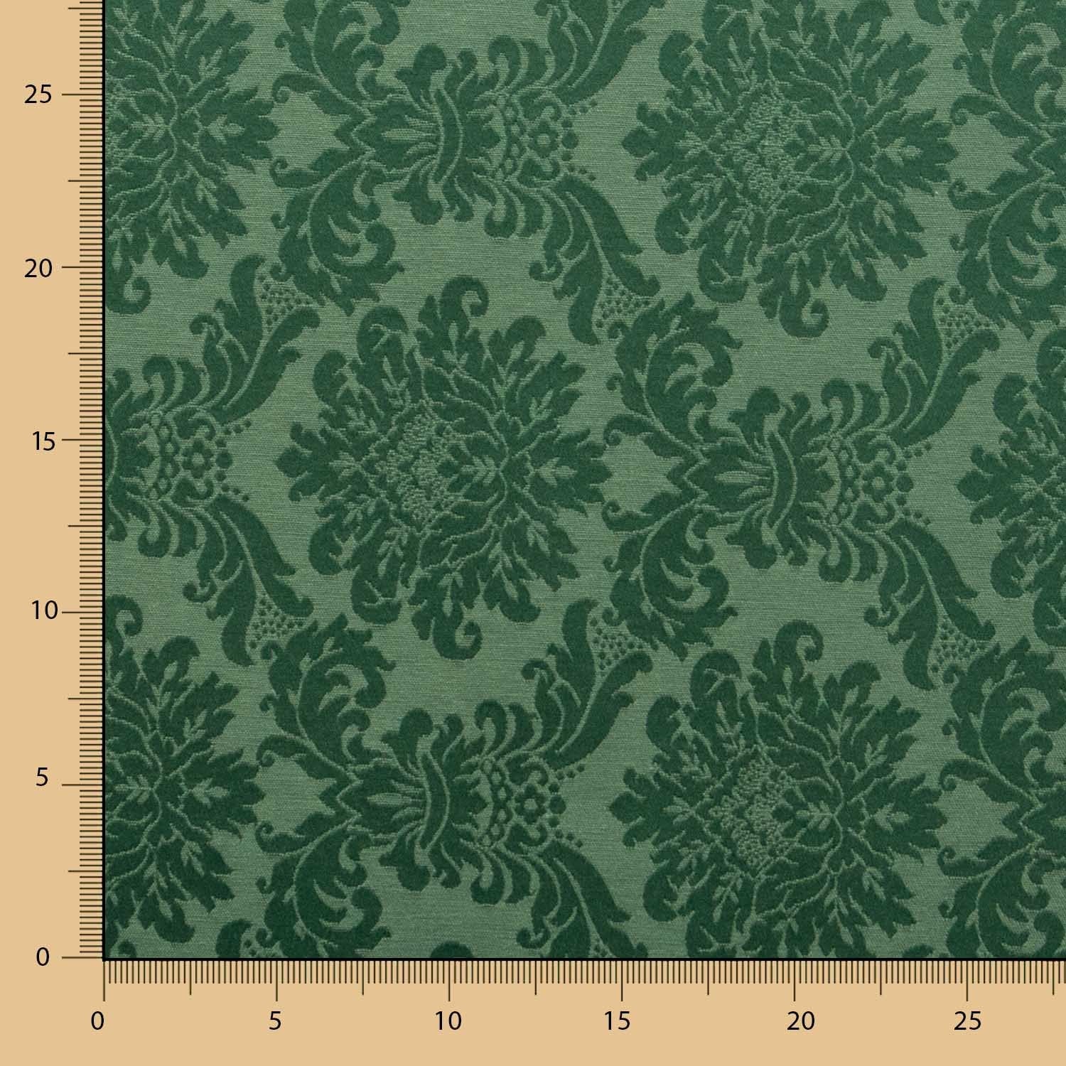 Bottle Green Damask Fabric - Ribes y Casals