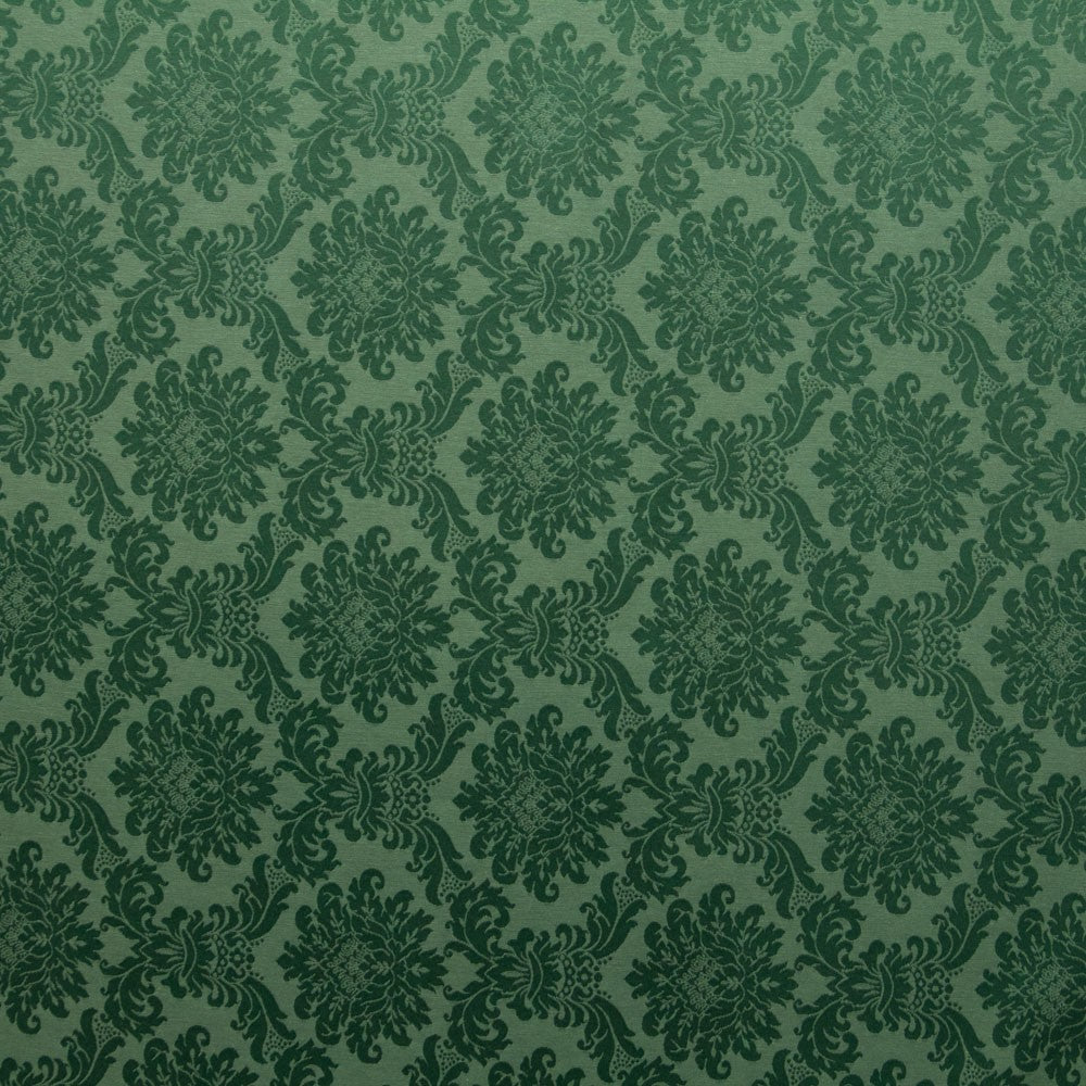 Bottle Green Damask Fabric - Ribes y Casals