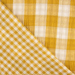 Dark Yellow Reversible Vichy Double Gauze - Ribes y Casals