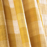 Reversible Ochre Gingham Double Gauze Remnant - Various sizes x 150cm wide - Ribes y Casals
