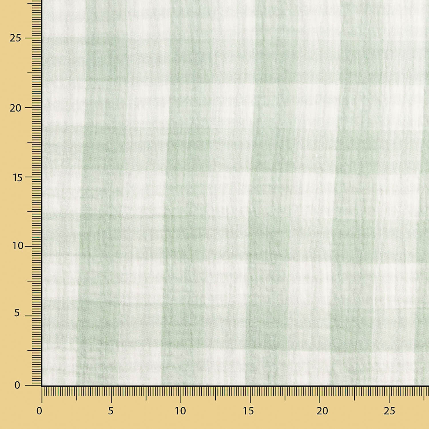 Double Chiffon Vichy Reversible Green - Ribes y Casals